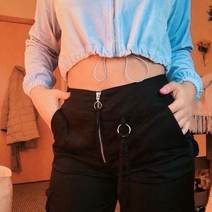 Silky Black Cargo Pants!